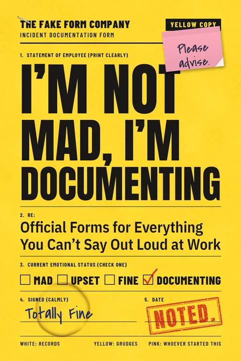 Front cover of the book I’m Not Mad, I’m Documenting: opens the Amazon page